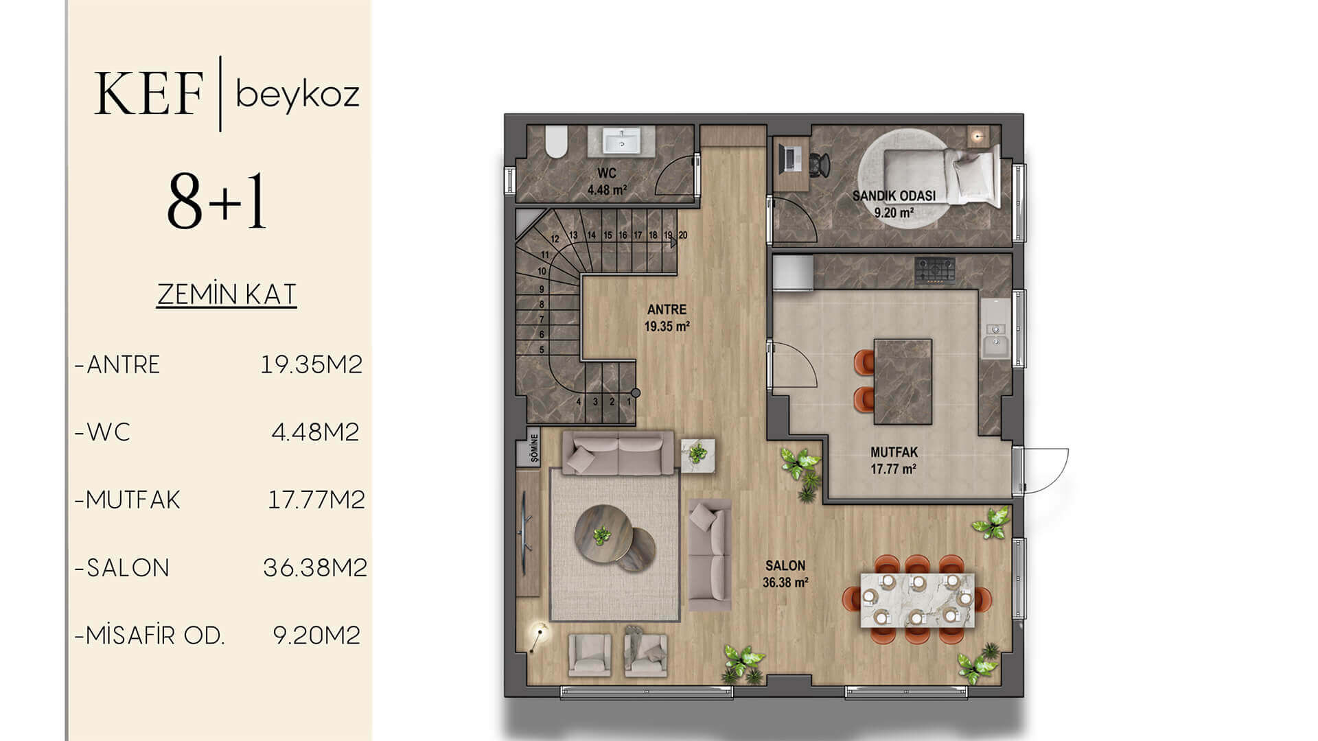 Zemin Kat Detaylı Plan